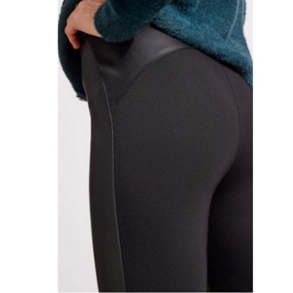 Tribal Faux Leather Combo Leggings Black‎ Medium NWT in packaging - Picture 3 of 7